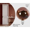 AMZStone Oversized Large Mouth-Blown LED Light Bulb,6W E27 Copper-Tinted Huge