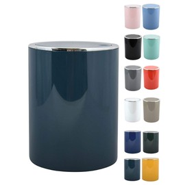 MSV Bad Serie ASPEN Design Kosmetikeimer Bad Treteimer Schwingdeckeleimer Abfallbehälter mit Schwingdeckel 6 Liter (ØxH): ca. 18,5 x 26 cm Pastell Petrol