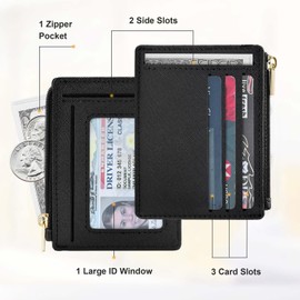 Sodsay Card Case Slim Front Pocket Wallet for Women Credit Card Holder with Keychain
