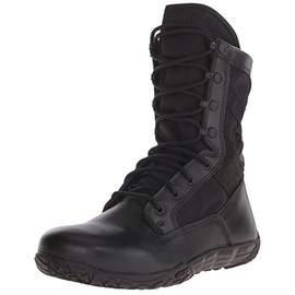 TACTICAL RESEARCH TR Men's Mini-Mil TR102 8" Minimalist Boot for Law Enforcement, EMS, and Security Personnel - Low Drop, Black Full-Grain Cattlehide Leather, Black - 9R