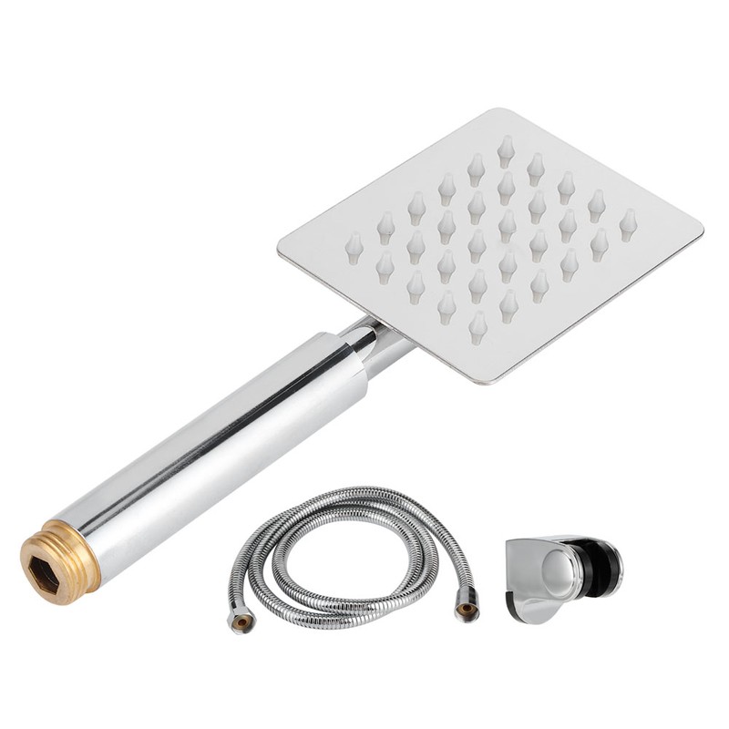 G1/2in Thread Handheld Shower Head High Pressure Square Shower Sprayer