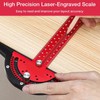 Woodworkers Edge Ruler Aluminum Alloy Red Black Adjustable Angle T