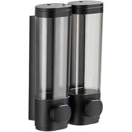 Dispensadores de jabón de 2 cámaras, soporte de pared, dispensador de ducha de baño de 400 ml, dispensador de jabón de ducha de loción manual para el 