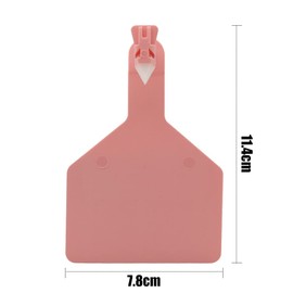 APlayfulBee 50Pcs Z Tags One-Piece Cattle Ear Tags TPU Blank Livestock Animal Identification for Cattle,Sheep Goat, Pig, Large Size (Pink), 1.92x1.67 inch