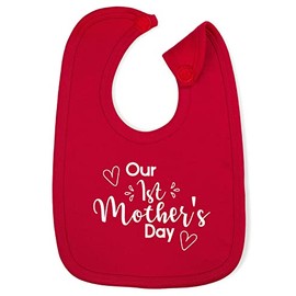 Hippowarehouse Our 1st Mother's Day cotton baby nursing bib boys girls 35cmx22cm
