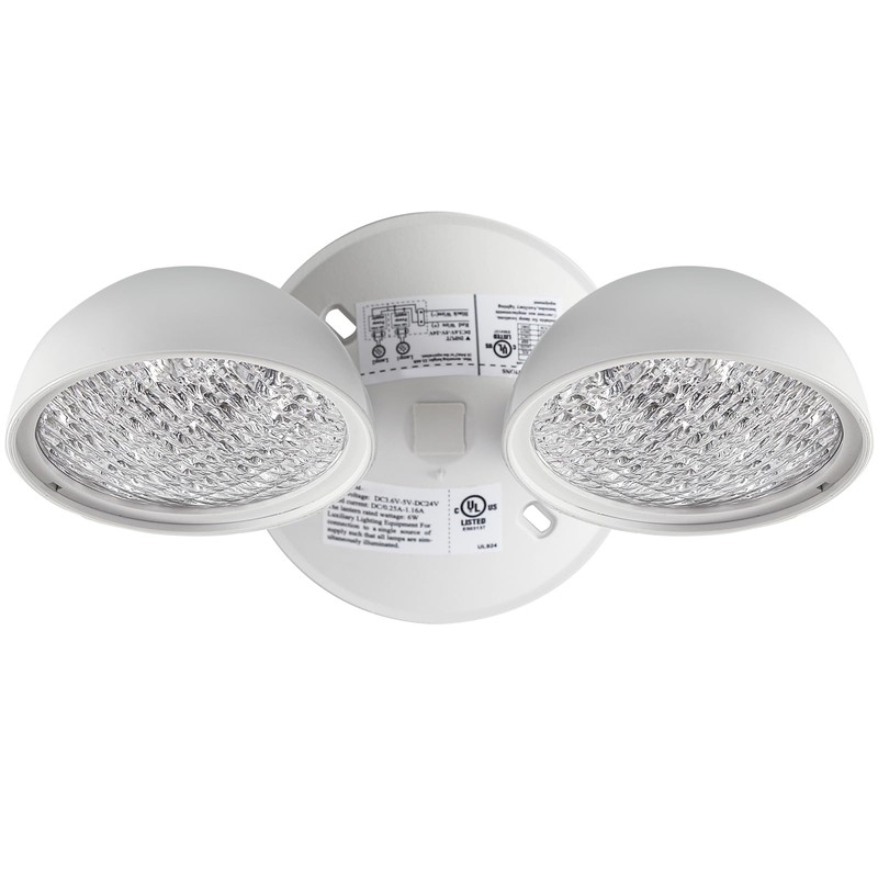 Enjvvs Emergency Remote Head Lighting, Double Head Emergency Light, Adjustable
