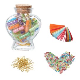 101PCS Love Capsule Letters,Message Pills -Romantic Boyfriend Gifts, Cute Anniversary, Birthday,Valentines Gift for Boyfriend/Girlfriend, Emotional Love Letter, Paper Message in a Bottle,Mixed Color