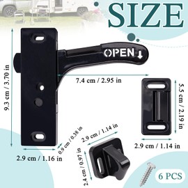 LhyBtm RV Screen Door Latch (Right Hand) - Replacement Handle Kit for RVs, Campers, Motorhomes and Travel Trailers