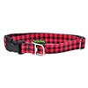 EcoWeave-RegWidth Collar de plástico, a cuadros rojos, grande