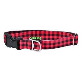 EcoWeave-RegWidth Collar de plástico, a cuadros rojos, grande
