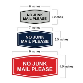 Signs ByLITA Fancy No Junk Mail Please Sign (Black/Silver) - Small