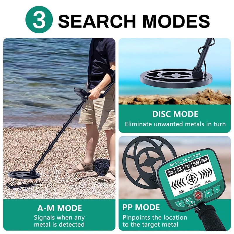Metal Detector for Adults & Kids, High Accuracy Professional Metal