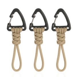 Space fire Paracord Strap Carabiner Camping Outdoor (3 Sands, Short)