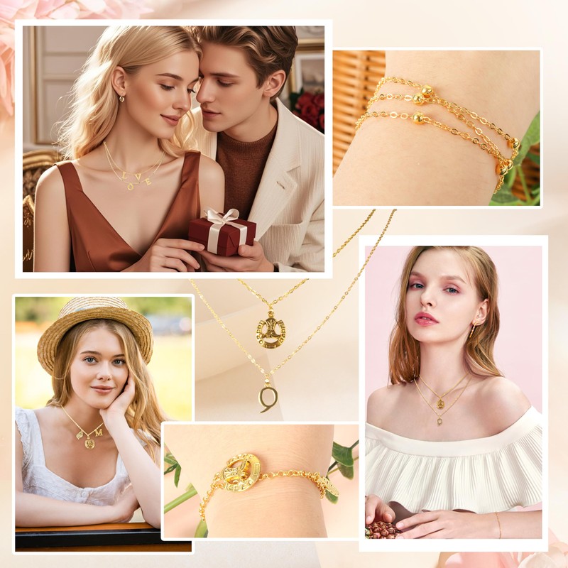 Meneng Necklace Jewelry Making Kit: 10 Rolls 78.7 Feet 18K