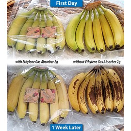 2 Gram (100 Pack) Produce Saver Ethylene Gas Absorber – Produce Freshness Packets Produce Saver to Extend Freshness of Vegetables, Flowers, Fruits, Banana, Kiwi, Tomato, Avocado