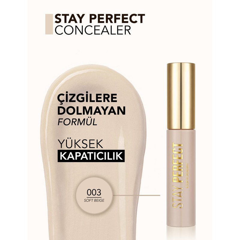 Flormar Stay Perfect Intensive Pigmented Liquid Concealer with Jumbo Applicator