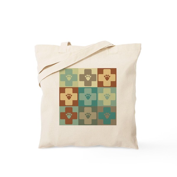 CafePress Veterinary Medicine Pop Art Tote Bag Natural Canvas Tote