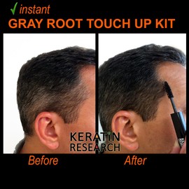Gray Away Instant Hair Gray Root Touch up and Concealer 7ml Dual Brush BLACK Color