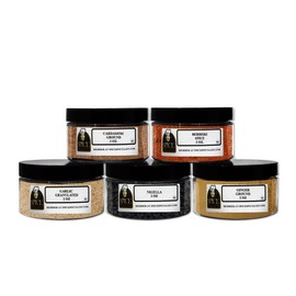 Ethiopian spice set - Contains: 5 Plastic Jars (1 each of: Nigella, Berbere, Ginger, Garlic, Cardamom ground)