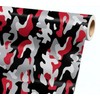 RED Black White Gray Camouflage Matte Premium Vinyl Car Wrap