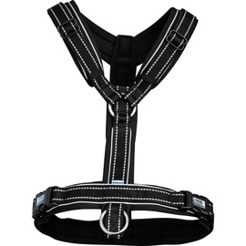 Sprenger Y-Harness Reflective, Padded with Soft Durable Neoprene, Gentle on Fur and Ergonomically Adjusted, Black, S