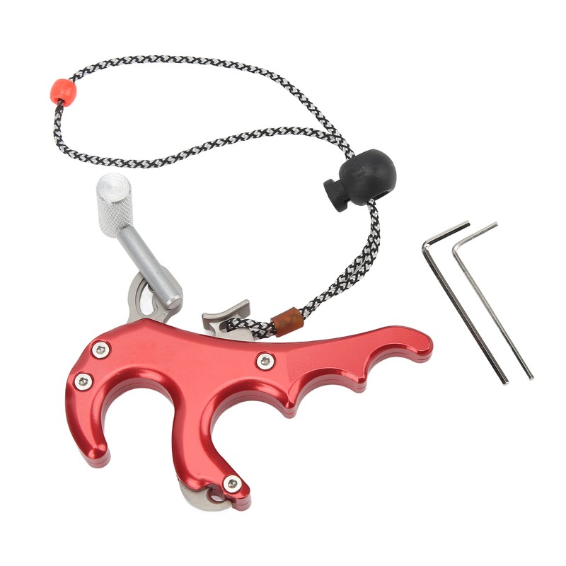 4 Finger Archery Release Aid Grip Aluminum Alloy Compound Bow