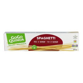 GoGo Quinoa Pasta Organic Rice and Quinoa Spaghetti | Gluten-Free | Non-GMO | Vegan | Made In Canada | Corn-Free, Dairy-Free, Egg-Free, Soy-Free | 227g