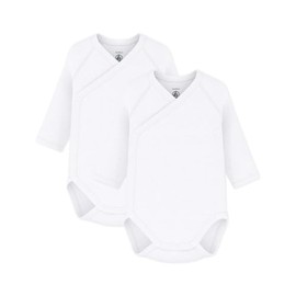 Petit Bateau Unisex Baby Long-Sleeved Bodysuit for Newborns (Pack of 2), Variant 1