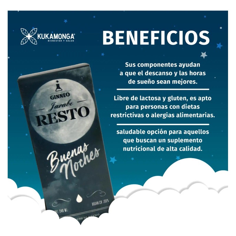 Jarabe Resto Buenas Noches | 220 ml |Sabor Canela |