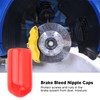 Brake Bleed Nipple Caps, Corrosion Resistant PVC Brake Bleeder Screw
