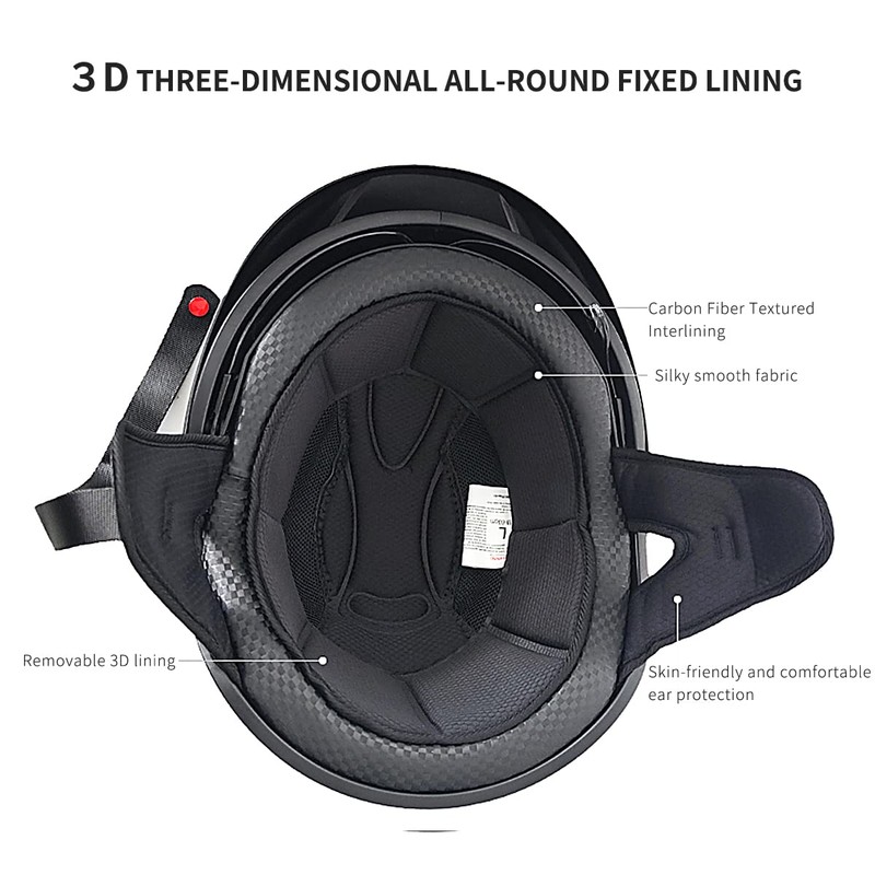Motorcycle Half Helmet with Sun Visor Motorcycle Helmets for Men