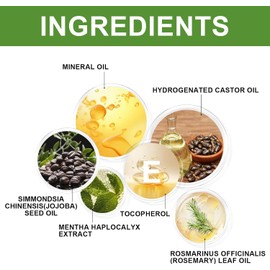 Rosemary Mint Scalp & Hair Strengthening Oil, Aceite de Romero y Menta con Jojoba y Ricino, Crecimiento Capilar, Hidratación y Brillo, Apto para Cabello, Cejas y Pestañas