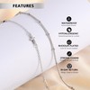JANDY SHINE Cross Anklets for Women Silver Ankle Bracelets Waterproof