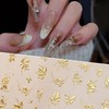 1 Sheet Flowers Nail Art Stickers Decals 5D Self-Adhesive Spring