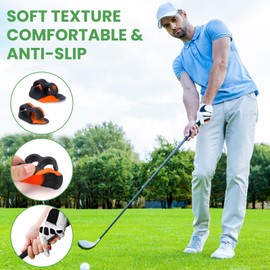 Golf Training Grip Aid - Ergonomic Silicone Golf Swing Trainer Tool Posture for Swing Improvement & Grip Support - Golf Aid for Indoor/Outdoor Practice