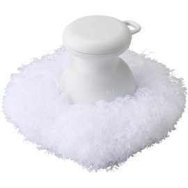 Yamazaki Sangyo 201440 Bath Cleaning Sponge Brush Hand Handy Unit Bath Bon Antibacterial Bathroom Tub Simple White Storage Hook Width 5.5 x Depth 5.5 x Height 3.9 inches (14 cm) x Depth 5.5 x Height