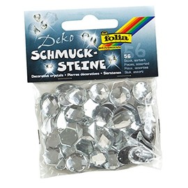 Folia 1250 Jewellery Precious Stones Midi Crystal Pack of 56 Assorted Colours