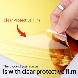 FunStick Mirror Gold Permanent Vinyl for Cricut Mirror Gold Adhesive Vinyl Roll Reflective Peel and Stick Mirror Sticker Paper Gold Vinyl Sheets for Craft Silhouette Wall Decor Stickers PET 12"x78.8"