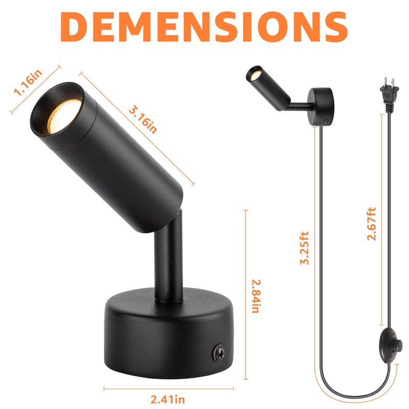 URTOM 2 Pack Indoor Spotlight LED Up Lights for Plant