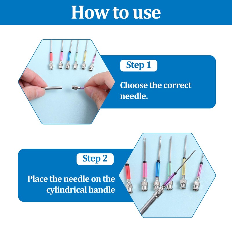AOZUO 13 Piece Punch Needle Set, 10 Sizes Punch Needle