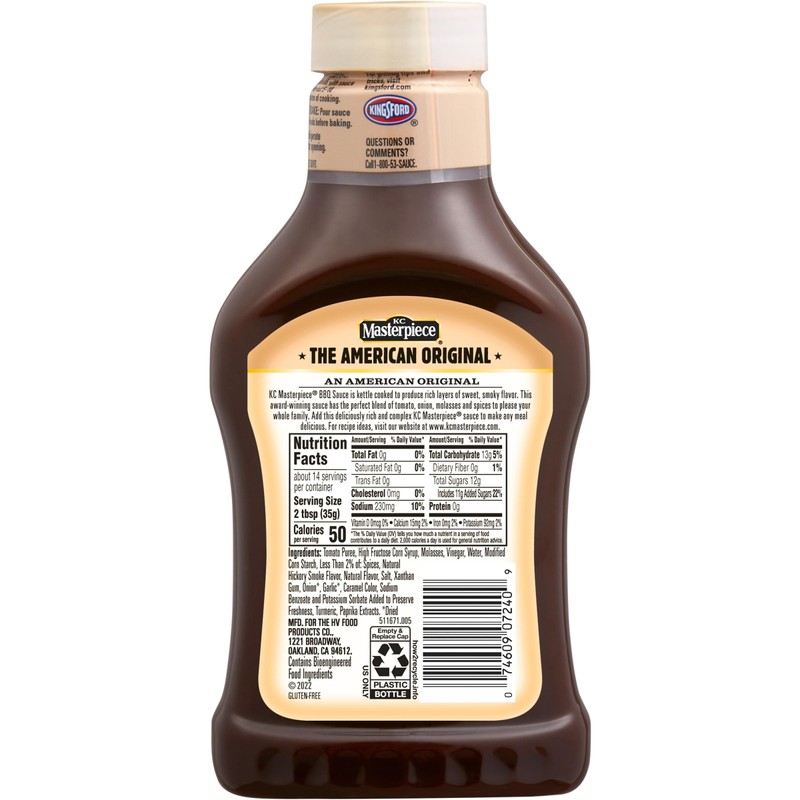 KC Masterpiece Original Barbecue Sauce, 18 Ounces, Package May Vary