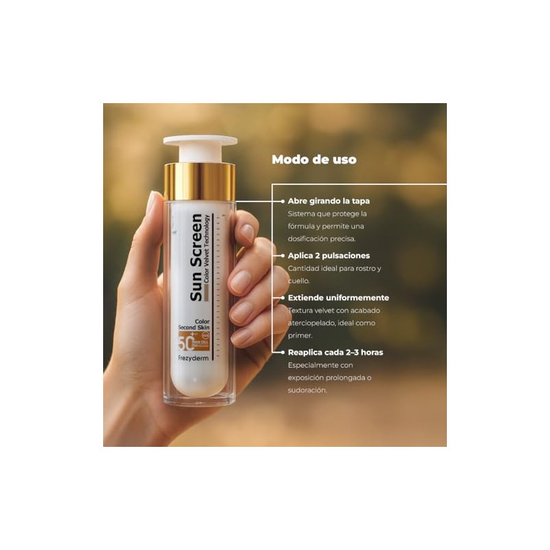 Frezyderm Color Velvet Protector Solar Facial SPF50+ con Acabado Matte