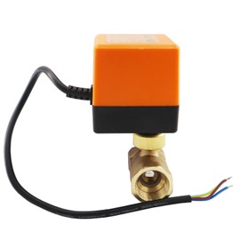 Motorized Ball Valve 3 Wires Brass 12-24V DC Electric Ball Valve 3/4" NPT 2 Control