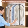 Preocea 4 Pack Garment Bags Suit Covers, Clear, 127 cm,