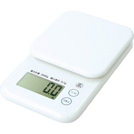 Hack HAC1696 Cooking Scale, Kitchen Scale, Digital, 4.4 lbs (2 kg), 0.1 g Unit, White