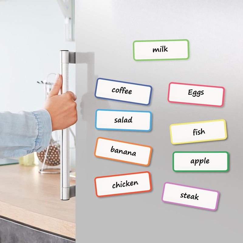 Pack of 54 Magnetic Strips, 8 x 3 cm, Reusable