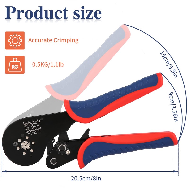 Hexagonal Ferrule Crimping Tool, Ferrule Crimping Tool and Hexagonal Ferrule