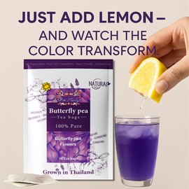 Hida Beauty Premium Butterfly pea flower tea 30 Teabags Herbal Blue colors for drinks hot cool purple violet funness party food bakery pasta cocktail rice