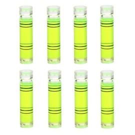 YMGBHNKJLS 8 Pieces Mini Cylindrical Level Small Horizontal Bubble Levels 9.5x40mm Bubble Spirit Level Measuring Layout Tools