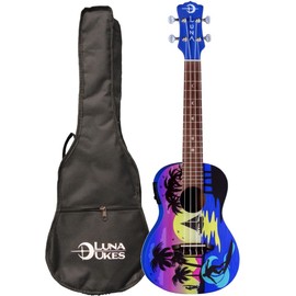 Luna Kauwela Summer Concert Ukulele - Satin Custom Kauwela Summer Graphic